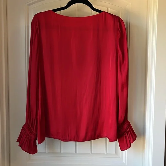 Banana Republic red satin blouse - Picture 2 of 4